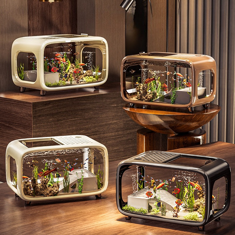 Luxury Lifestyle Items - Luxury Covered Desktop Fish Tank High