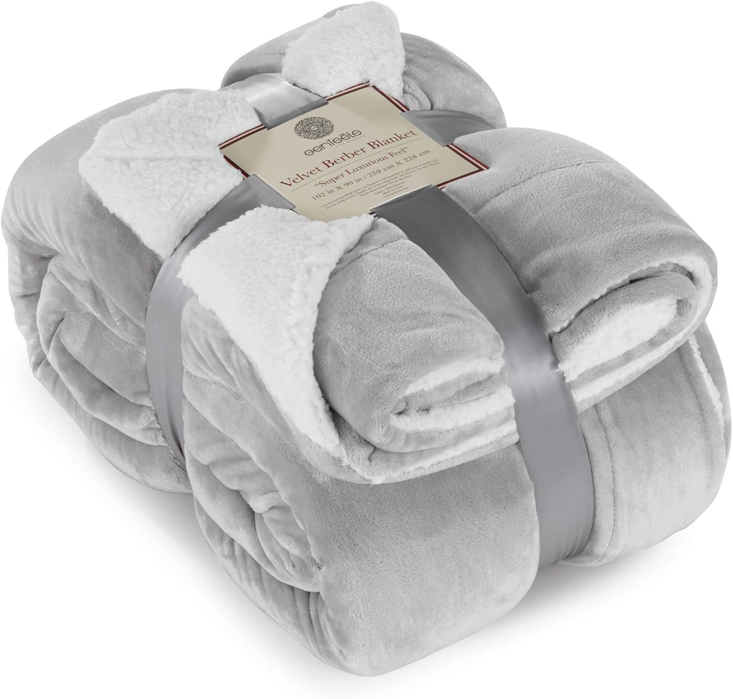 Cashmere Throw Blanket - Super Soft Reversible Sherpa Plush Blanket