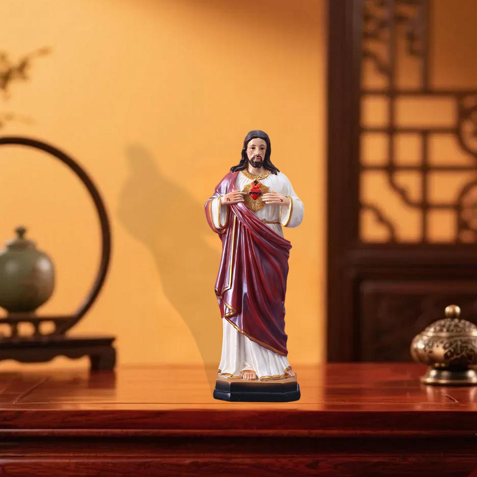 Luxury Lifestyle Items - Sacred Heart Jesus Figurine Luxury Resin