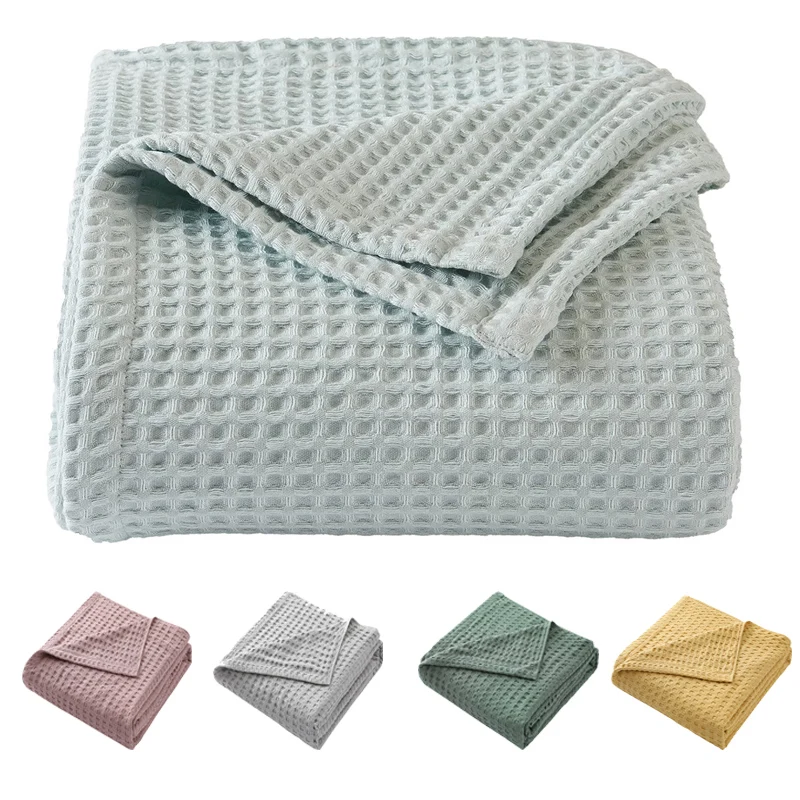 Premium Pure Cotton Waffle Wea - Cashmere Throw Blanket 리뷰 및 가격