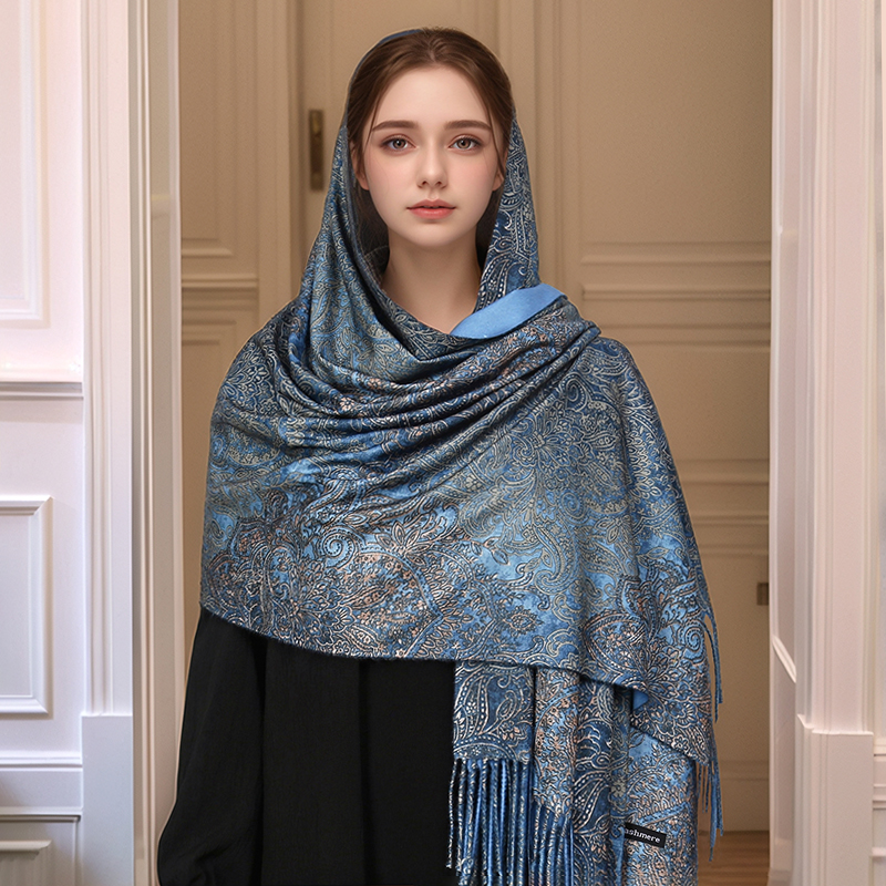 Luxury Paisley Pashmina Shawl  - Cashmere Throw Blanket 리뷰 및 가격
