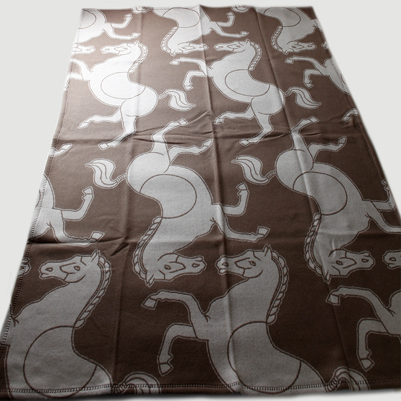 Cartoon Horse Jacquard Wool Bl - Cashmere Throw Blanket 리뷰 및 가격